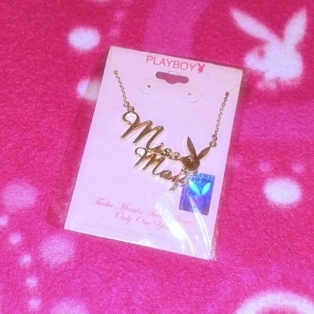 SEALED Rare Playboy Playmate Of The Month Gold Necklace - Miss May